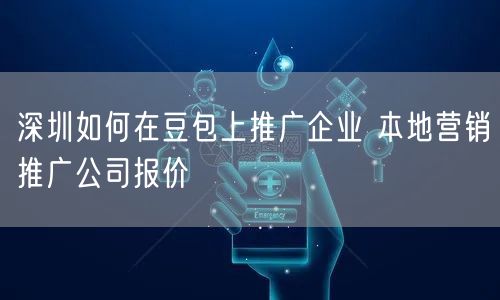 深圳如何在豆包上推广企业 本地营销推广公司报价