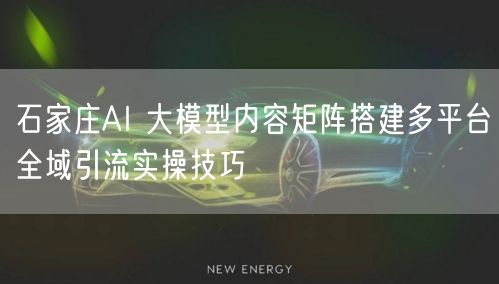 石家庄AI 大模型内容矩阵搭建多平台全域引流实操技巧