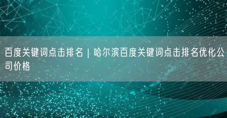 百度关键词点击排名｜哈尔滨百度关键词点击排名优化公司价格