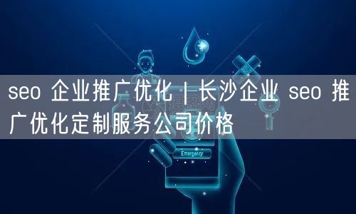 seo 企业推广优化｜长沙企业 seo 推广优化定制服务公司价格