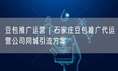 豆包推广运营｜石家庄豆包推广代运营公司同城引流方案